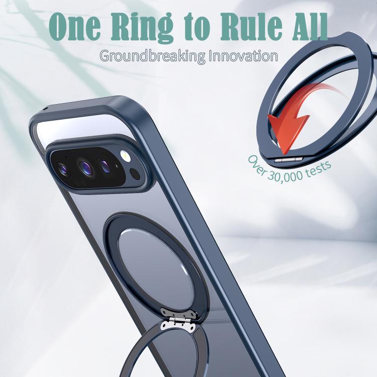 For Google Pixel 10 Pro kalebol MagSafe Metal Ring Holder Phone Case(Blue) - Google Cases by Kalebol | Online Shopping UK | buy2fix
