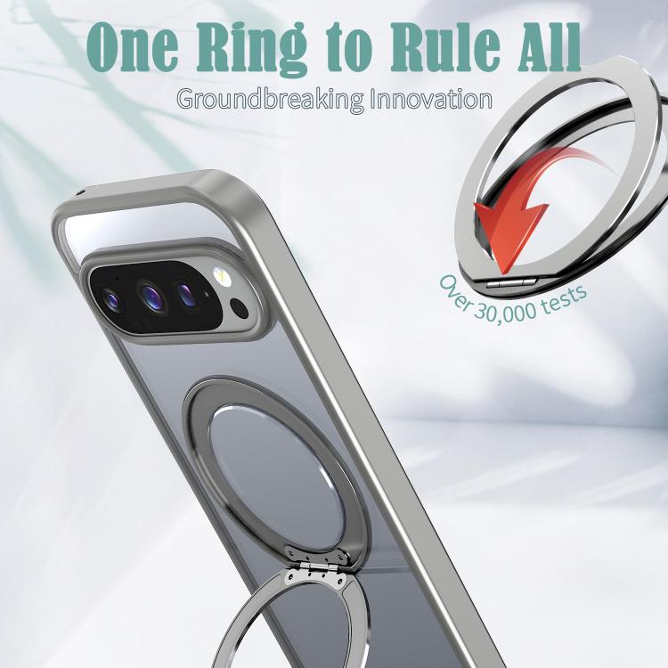 For Google Pixel 10 Pro kalebol MagSafe Metal Ring Holder Phone Case(Titanium Gray) - Google Cases by Kalebol | Online Shopping UK | buy2fix