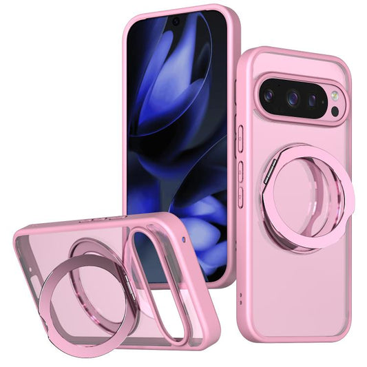 For Google Pixel 10 Pro kalebol MagSafe Metal Ring Holder Phone Case(Pink) - Google Cases by Kalebol | Online Shopping UK | buy2fix