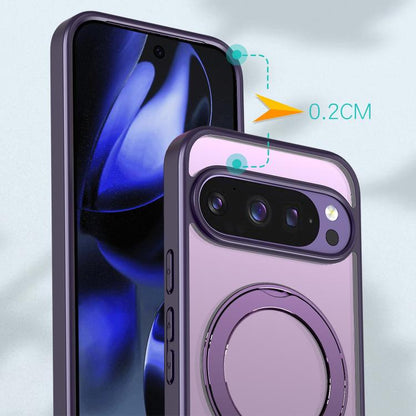 For Google Pixel 10 Pro kalebol MagSafe Metal Ring Holder Phone Case(Dark Purple) - Google Cases by Kalebol | Online Shopping UK | buy2fix