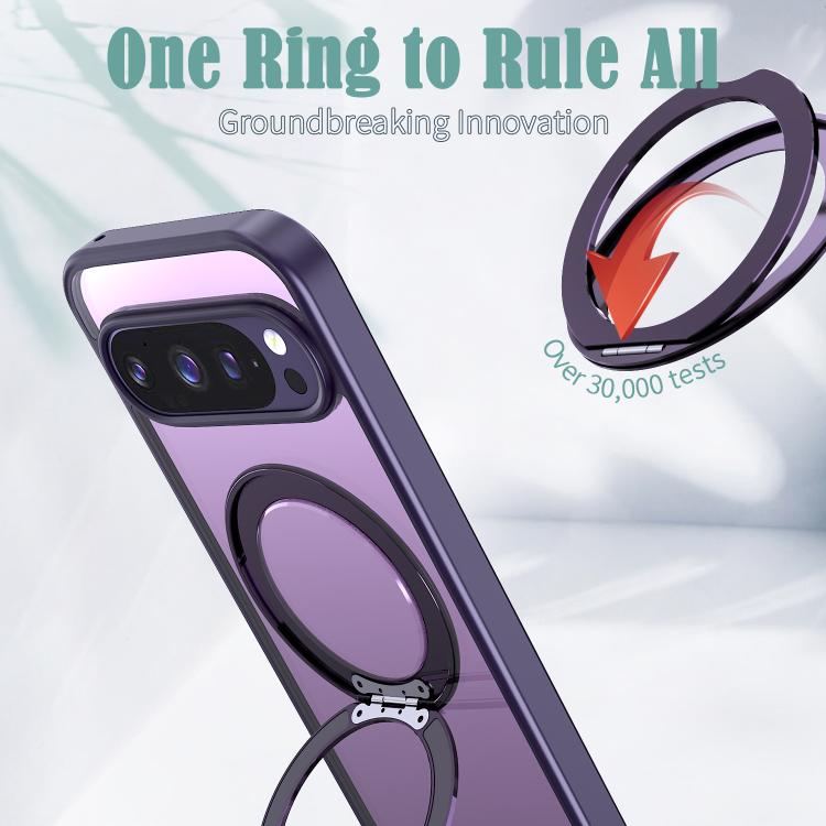 For Google Pixel 10 Pro kalebol MagSafe Metal Ring Holder Phone Case(Dark Purple) - Google Cases by Kalebol | Online Shopping UK | buy2fix