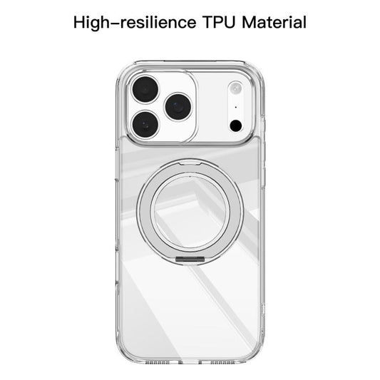 For iPhone 17 Air Mutural Ice Amber Series MagSafe Holder TPU Phone Case(Transparent) - iPhone 17 Air Cases by Mutural | Online Shopping UK | buy2fix