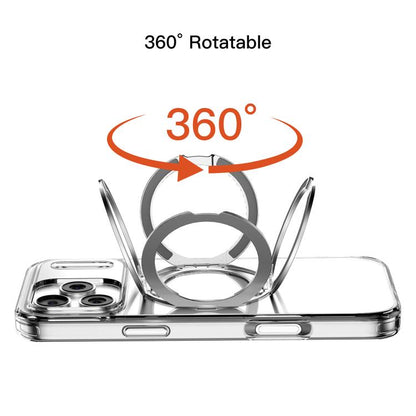 For iPhone 17 Pro Mutural Ice Amber Series MagSafe Holder TPU Phone Case(Transparent) - iPhone 17 Pro Cases by Mutural | Online Shopping UK | buy2fix