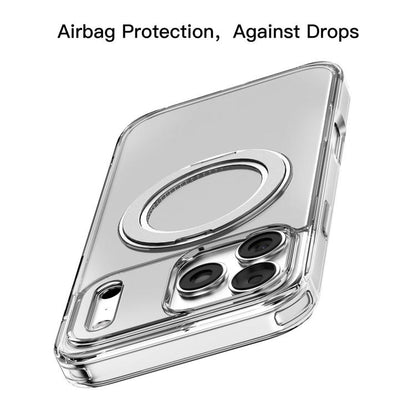 For iPhone 17 Pro Mutural Ice Amber Series MagSafe Holder TPU Phone Case(Transparent) - iPhone 17 Pro Cases by Mutural | Online Shopping UK | buy2fix