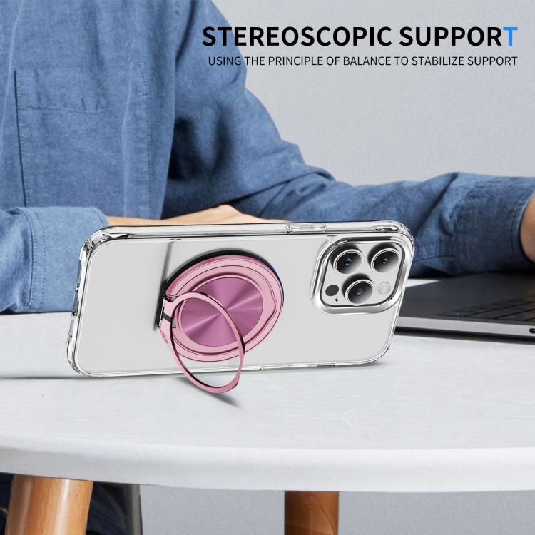 360 Degree Rotation Folding Ring MagSafe Magnetic Phone Holder(Pink) - Ring Holder by buy2fix | Online Shopping UK | buy2fix