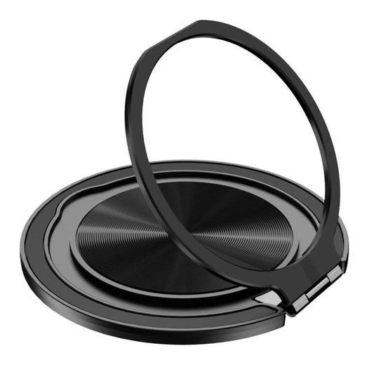 360 Degree Rotation Folding Ring MagSafe Magnetic Phone Holder(Black) - Ring Holder by buy2fix | Online Shopping UK | buy2fix