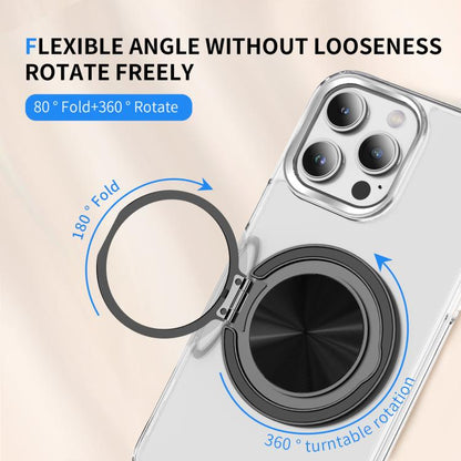 360 Degree Rotation Folding Ring MagSafe Magnetic Phone Holder(Black) - Ring Holder by buy2fix | Online Shopping UK | buy2fix