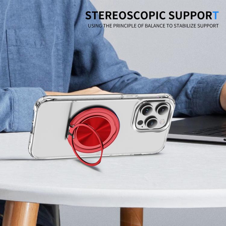 360 Degree Rotation Folding Ring MagSafe Magnetic Phone Holder(Red) - Ring Holder by buy2fix | Online Shopping UK | buy2fix