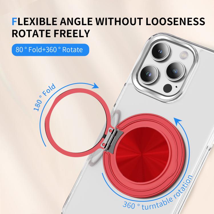 360 Degree Rotation Folding Ring MagSafe Magnetic Phone Holder(Red) - Ring Holder by buy2fix | Online Shopping UK | buy2fix