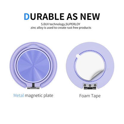 360 Degree Rotation Folding Ring MagSafe Magnetic Phone Holder(Purple) - Ring Holder by buy2fix | Online Shopping UK | buy2fix