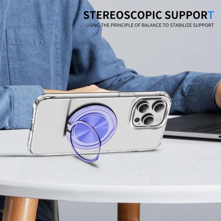360 Degree Rotation Folding Ring MagSafe Magnetic Phone Holder(Purple) - Ring Holder by buy2fix | Online Shopping UK | buy2fix