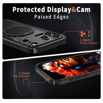 For iPhone 17 Pro Max kalebol Metal 360 Degree Rotation Holder MagSafe Phone Case(Black) - iPhone 17 Pro Max Cases by Kalebol | Online Shopping UK | buy2fix