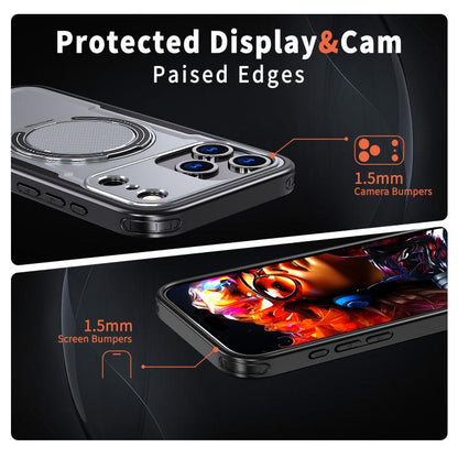 For iPhone 17 Pro Max kalebol Metal 360 Degree Rotation Holder MagSafe Phone Case(Grey) - iPhone 17 Pro Max Cases by Kalebol | Online Shopping UK | buy2fix