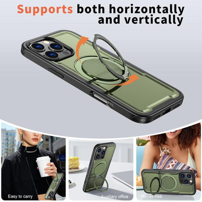 For iPhone 16 Pro kalebol Metal 360 Degree Rotation Holder MagSafe Phone Case(Green) - iPhone 16 Pro Cases by Kalebol | Online Shopping UK | buy2fix