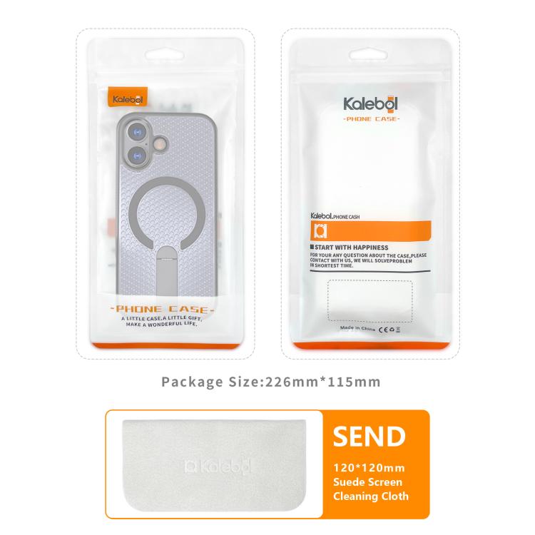 For iPhone Air kalebol Honeycomb Cooling MagSafe Holder Phone Case(Black) - iPhone Air Cases by Kalebol | Online Shopping UK | buy2fix