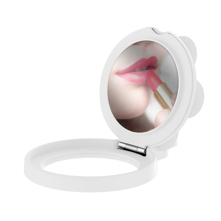 360 Degree Rotation MagSafe Magnetic Silicone Suction Cup Mirror Phone Holder(White) - Ring Holder by buy2fix | Online Shopping UK | buy2fix