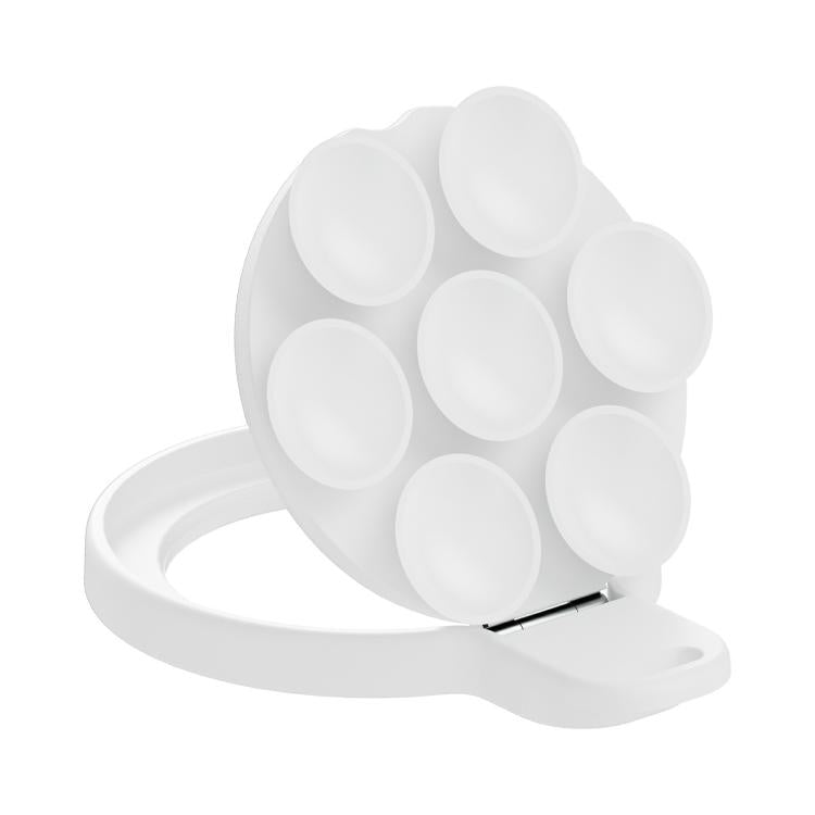 360 Degree Rotation MagSafe Magnetic Silicone Suction Cup Mirror Phone Holder(White) - Ring Holder by buy2fix | Online Shopping UK | buy2fix
