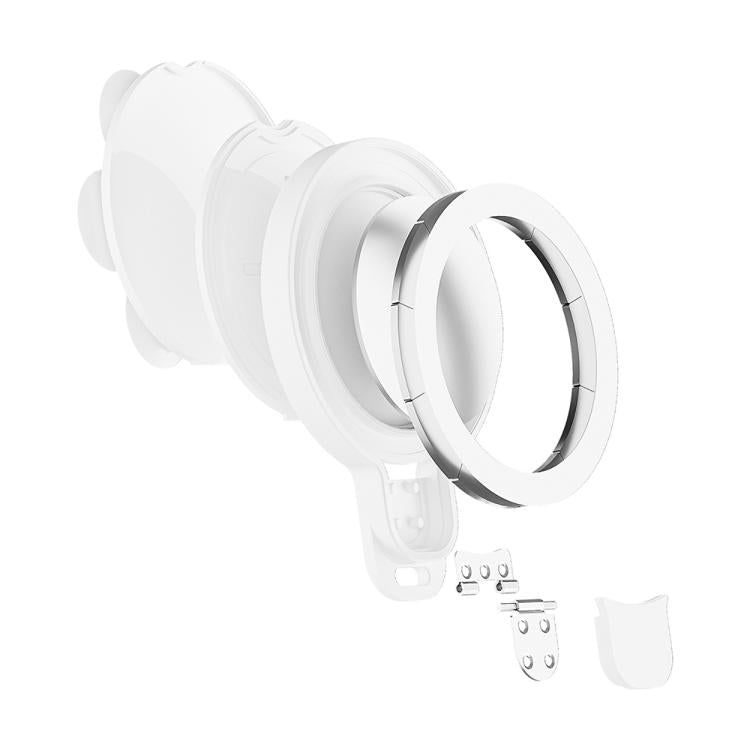 360 Degree Rotation MagSafe Magnetic Silicone Suction Cup Mirror Phone Holder(White) - Ring Holder by buy2fix | Online Shopping UK | buy2fix