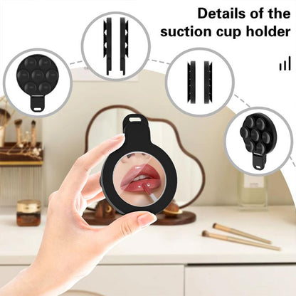 360 Degree Rotation MagSafe Magnetic Silicone Suction Cup Mirror Phone Holder(White) - Ring Holder by buy2fix | Online Shopping UK | buy2fix