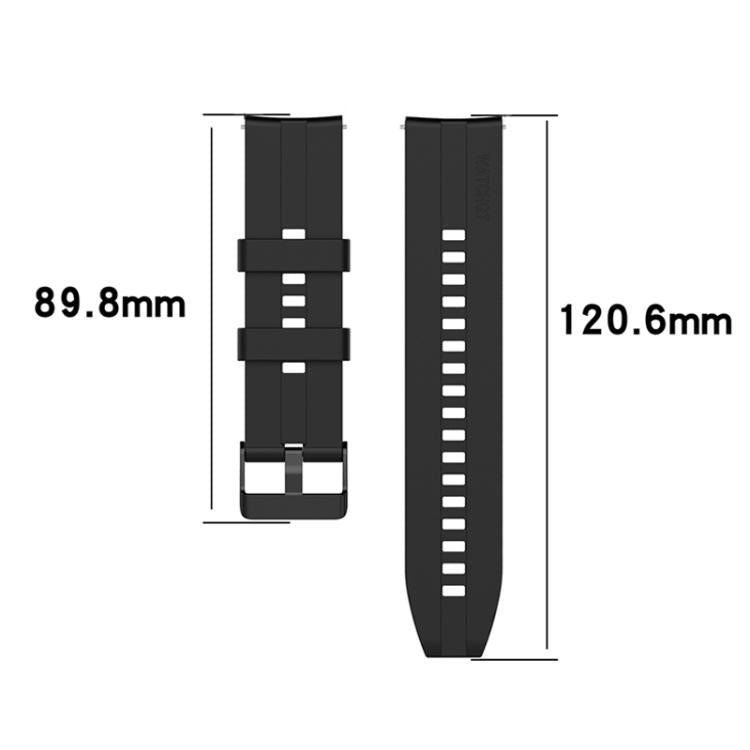 22mm For Huawei Watch GT5 / GT5 Pro xDfind Silicone Black Buckle Watch Band(White) - 22mm Bands by xDfind | Online Shopping UK | buy2fix