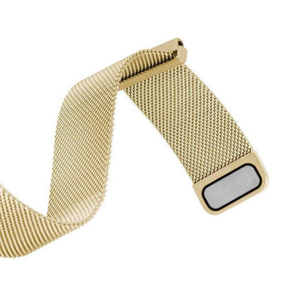 16mm For Huawei Band B6 / B7 xDfind Milanese Stainless Steel Watch Band(Gold) - Watch Bands by xDfind | Online Shopping UK | buy2fix