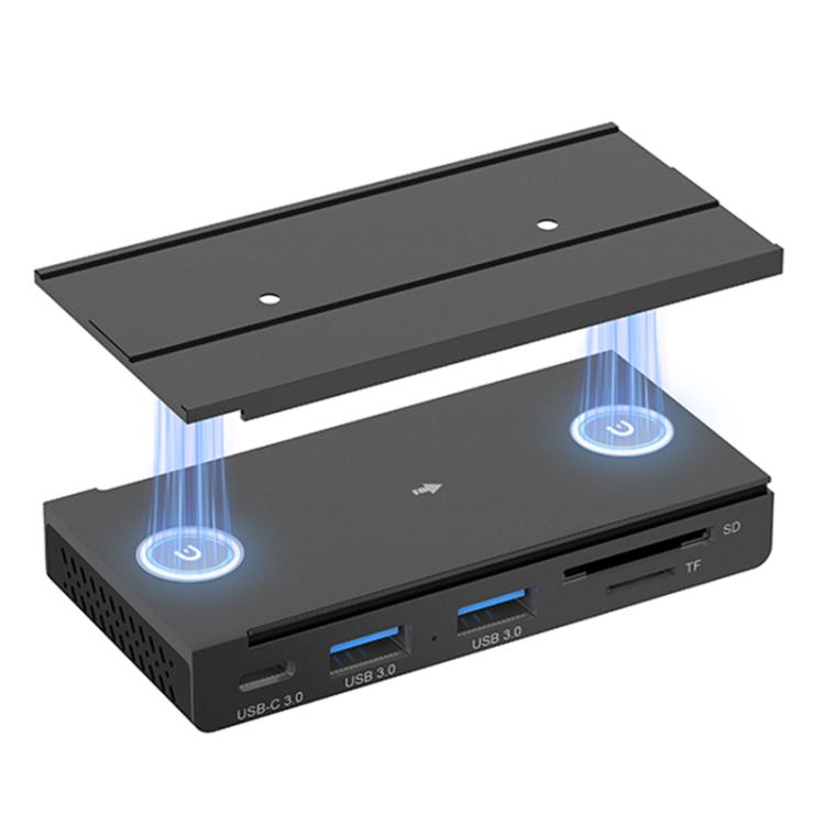 HST-2A1CTS 5 in 1 USB 3.0 Detachable Magnetic Docking Station(Black) - USB 3.0 HUB by buy2fix | Online Shopping UK | buy2fix