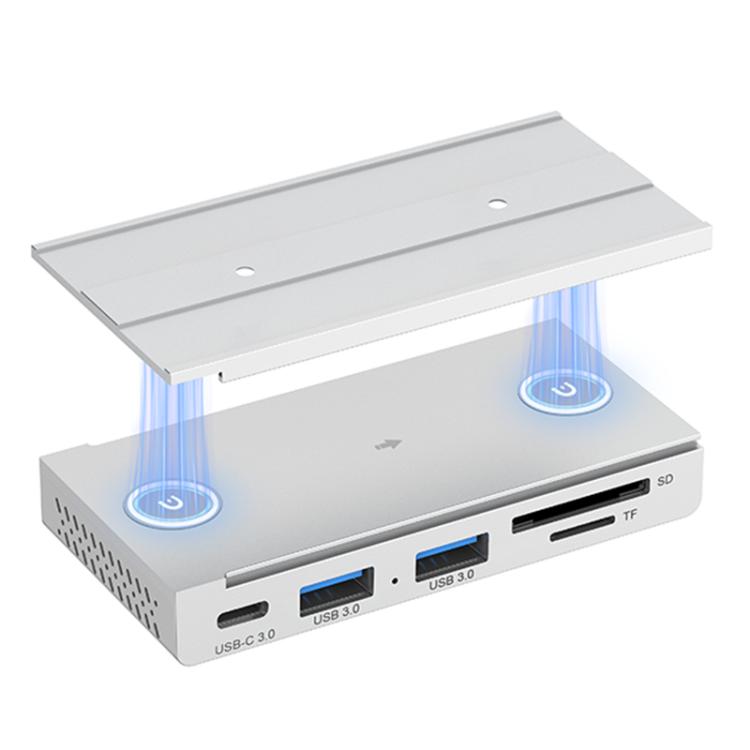 ORICO HST-2A1CTS 5 in 1 USB 3.0 Detachable Magnetic Docking Station(Silver) - USB 3.0 HUB by ORICO | Online Shopping UK | buy2fix