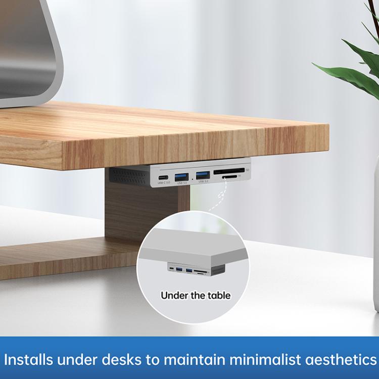 ORICO HST-2A1CTS 5 in 1 USB 3.0 Detachable Magnetic Docking Station(Silver) - USB 3.0 HUB by ORICO | Online Shopping UK | buy2fix