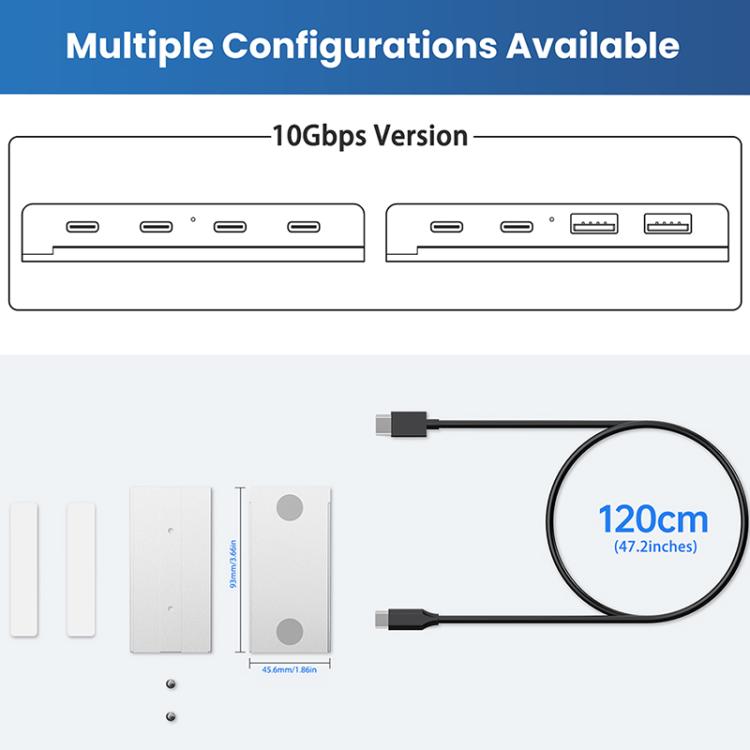 ORICO HST-2A1CTS 5 in 1 USB 3.0 Detachable Magnetic Docking Station(Silver) - USB 3.0 HUB by ORICO | Online Shopping UK | buy2fix