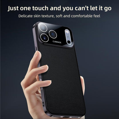 For iPhone Air Skin Feel Leather Texture Cooling Phone Case(Black) - iPhone Air Cases by buy2fix | Online Shopping UK | buy2fix