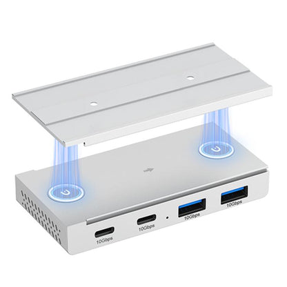 ORICO HST-2A2C 4 in 1 USB 3.2 10Gbps Detachable Magnetic Docking Station(Silver) - USB 3.0 HUB by ORICO | Online Shopping UK | buy2fix