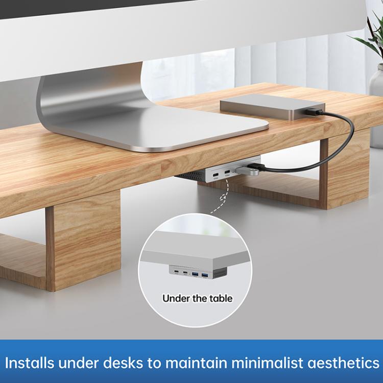 ORICO HST-2A2C 4 in 1 USB 3.2 10Gbps Detachable Magnetic Docking Station(Silver) - USB 3.0 HUB by ORICO | Online Shopping UK | buy2fix