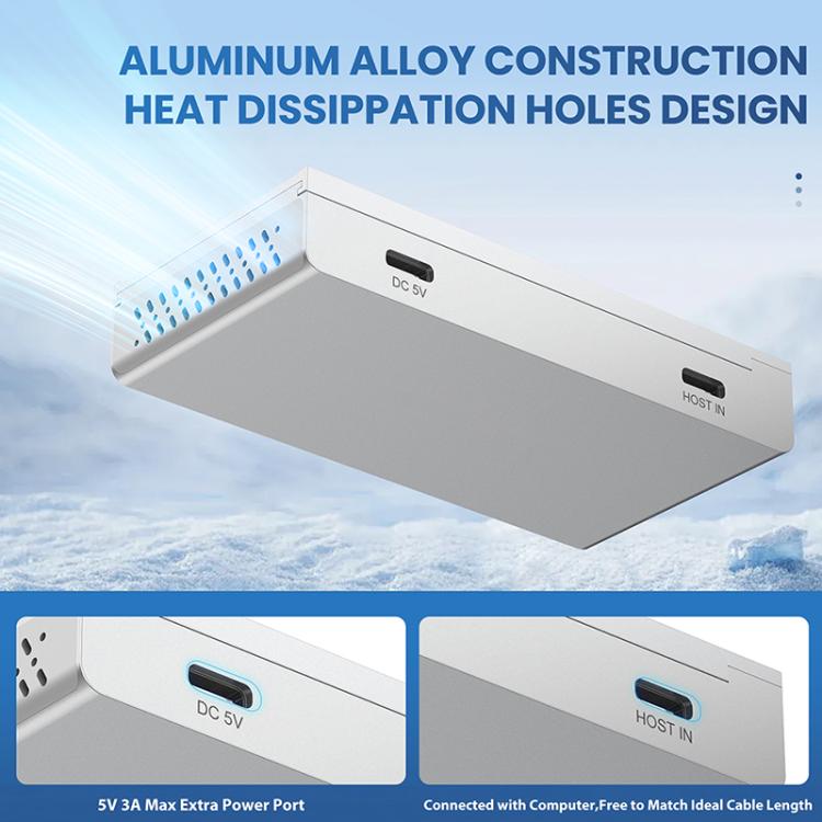 ORICO HST-3A1C 4 in 1 USB 3.0 Detachable Magnetic Docking Station(Silver) - USB 3.0 HUB by ORICO | Online Shopping UK | buy2fix