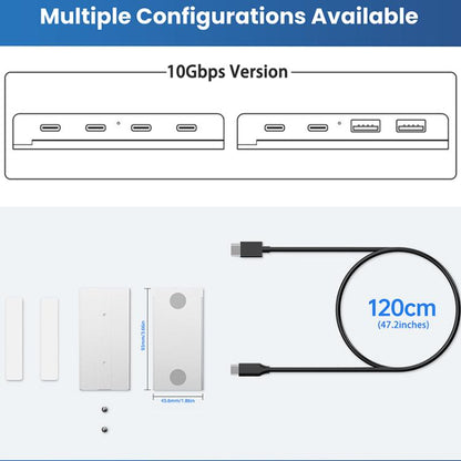 ORICO HST-3A1C 4 in 1 USB 3.0 Detachable Magnetic Docking Station(Silver) - USB 3.0 HUB by ORICO | Online Shopping UK | buy2fix