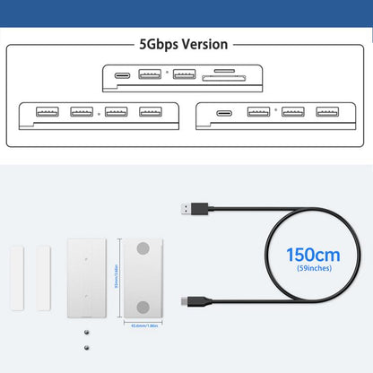 ORICO HST-4A-U3 4 in 1 USB 3.0 Detachable Magnetic Docking Station(Black) - USB 3.0 HUB by ORICO | Online Shopping UK | buy2fix