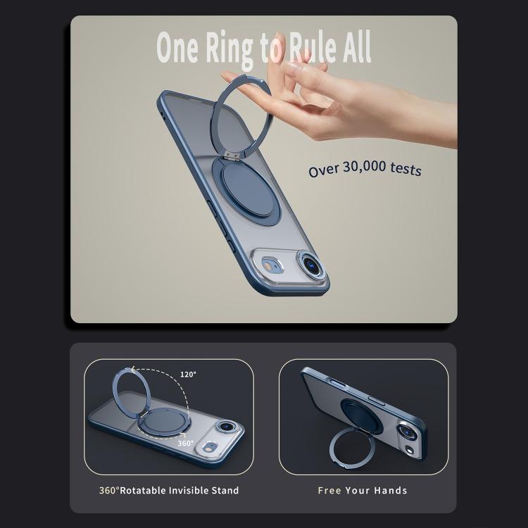 For iPhone Air Kalebol 360-degree Rotating MagSafe Magnetic Holder Phone Case(Blue) - iPhone Air Cases by Kalebol | Online Shopping UK | buy2fix