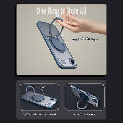 For iPhone Air Kalebol 360-degree Rotating MagSafe Magnetic Holder Phone Case(Blue) - iPhone Air Cases by Kalebol | Online Shopping UK | buy2fix