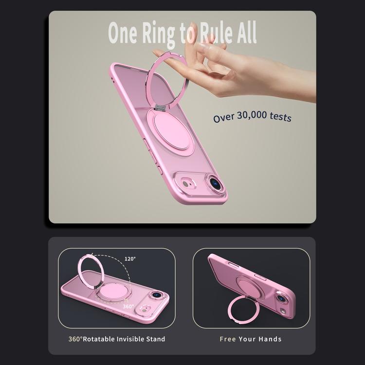 For iPhone 17 Air Kalebol 360-degree Rotating MagSafe Magnetic Holder Phone Case(Pink) - iPhone 17 Air Cases by Kalebol | Online Shopping UK | buy2fix