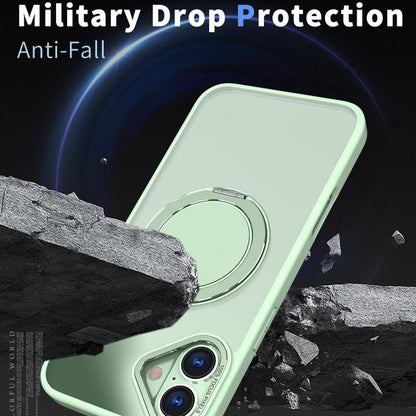 For iPhone 16 Kalebol 360-degree Rotating MagSafe Magnetic Holder Phone Case(Avocado Green) - iPhone 16 Cases by Kalebol | Online Shopping UK | buy2fix