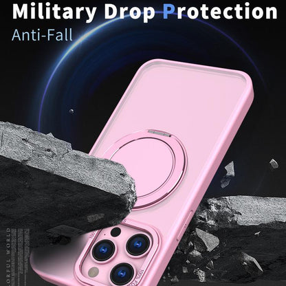 For iPhone 16 Pro Max Kalebol 360-degree Rotating MagSafe Magnetic Holder Phone Case(Pink) - iPhone 16 Pro Max Cases by Kalebol | Online Shopping UK | buy2fix