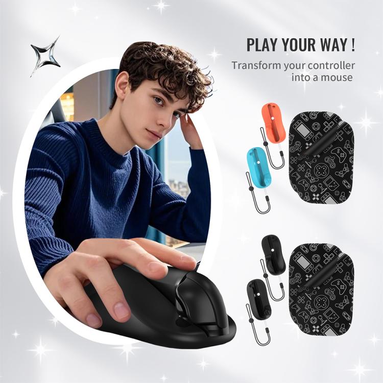 JYS NS2313 For Nintendo Switch 2 Left & Right Controller Mouse + Pad Joy-Con Adapter Stand(Black) - Gamepads by JYS | Online Shopping UK | buy2fix