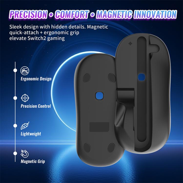 JYS NS2313 For Nintendo Switch 2 Left & Right Controller Mouse + Pad Joy-Con Adapter Stand(Black) - Gamepads by JYS | Online Shopping UK | buy2fix