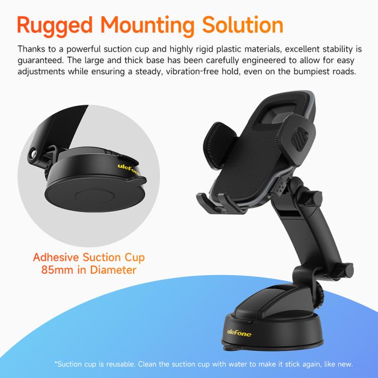 Ulefone UAN15 Armor Mount Car Phone Holder, Standard Model(Black) - Universal Car Holders by Ulefone | Online Shopping UK | buy2fix