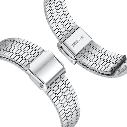 22mm xDfind Seven Beads Buckle Stainless Steel Watch Band(Silver) - 22mm Bands by xDfind | Online Shopping UK | buy2fix