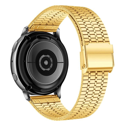 22mm xDfind Seven Beads Buckle Stainless Steel Watch Band(Gold) - 22mm Bands by xDfind | Online Shopping UK | buy2fix