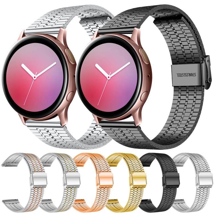 22mm xDfind Seven Beads Buckle Stainless Steel Watch Band(Silver) - 22mm Bands by xDfind | Online Shopping UK | buy2fix