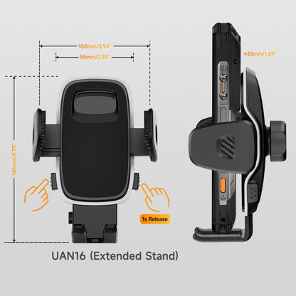 Ulefone UAN16 Armor Mount Car Phone Holder, Enhanced Model(Black) - Universal Car Holders by Ulefone | Online Shopping UK | buy2fix