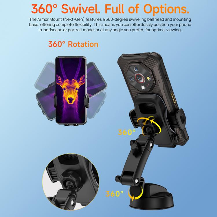 Ulefone UAN16 Armor Mount Car Phone Holder, Enhanced Model(Black) - Universal Car Holders by Ulefone | Online Shopping UK | buy2fix