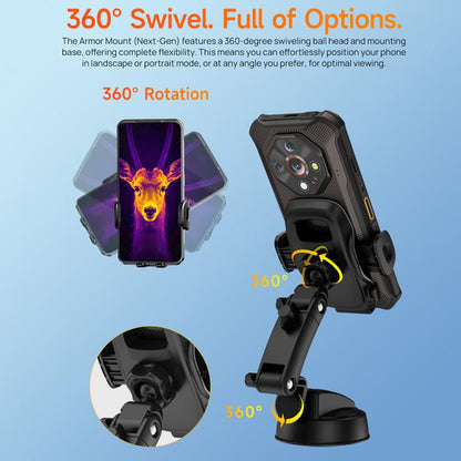 Ulefone UAN16 Armor Mount Car Phone Holder, Enhanced Model(Black) - Universal Car Holders by Ulefone | Online Shopping UK | buy2fix