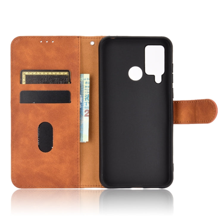 For DOOGEE N20 Pro Solid Color Skin Feel Magnetic Buckle Horizontal Flip Calf Texture PU Leather Case with Holder & Card Slots & Wallet(Brown) - More Brand by buy2fix | Online Shopping UK | buy2fix